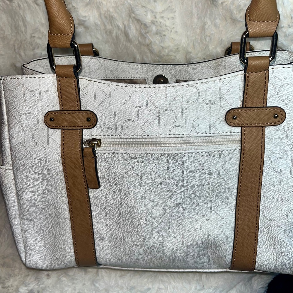 Calvin Klein Hudson Monogram Satchel - Picture 5 of 7